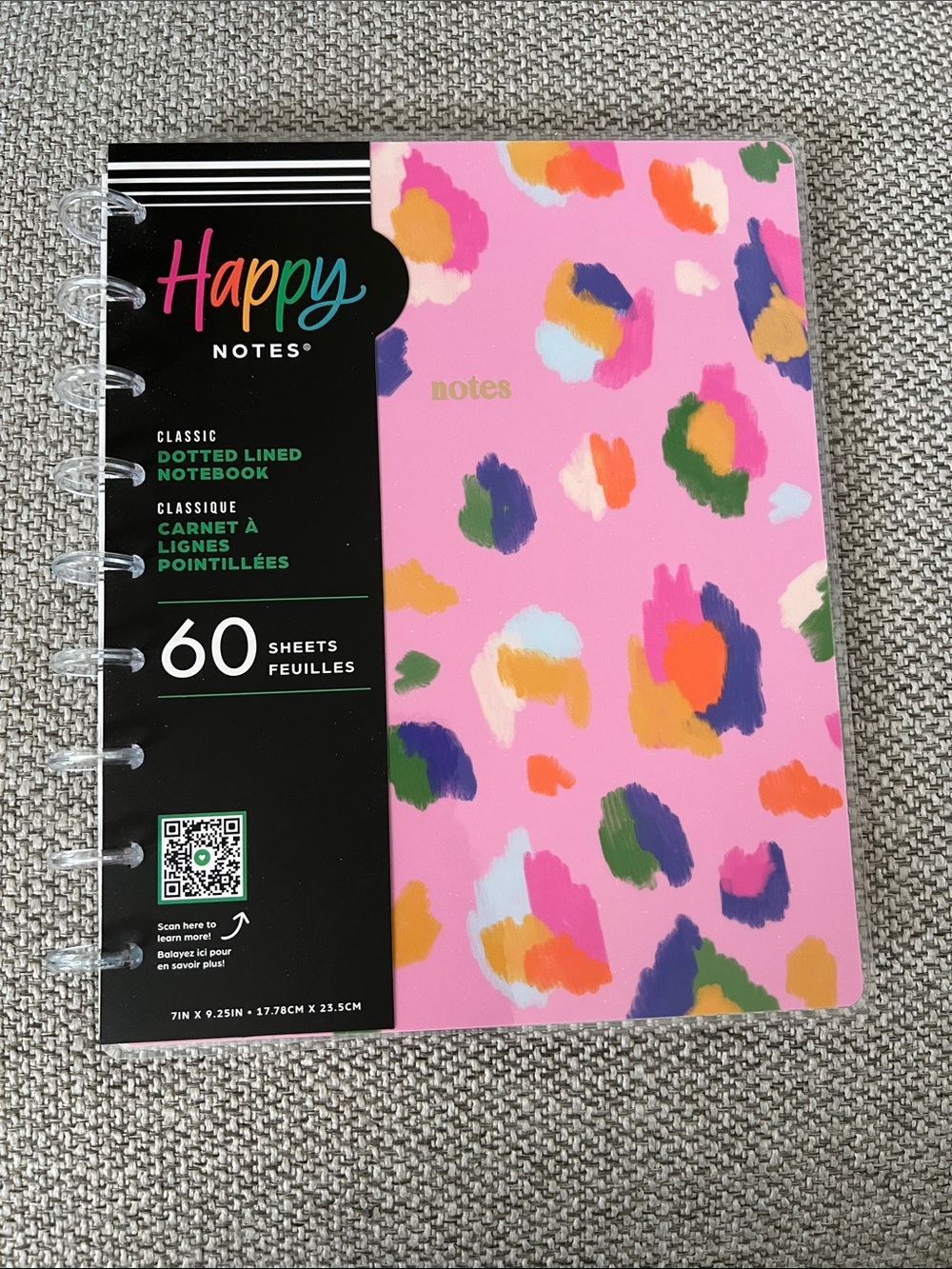 Happy Planner Pink Dotted Lined Notebook - Colorful Spot Pattern